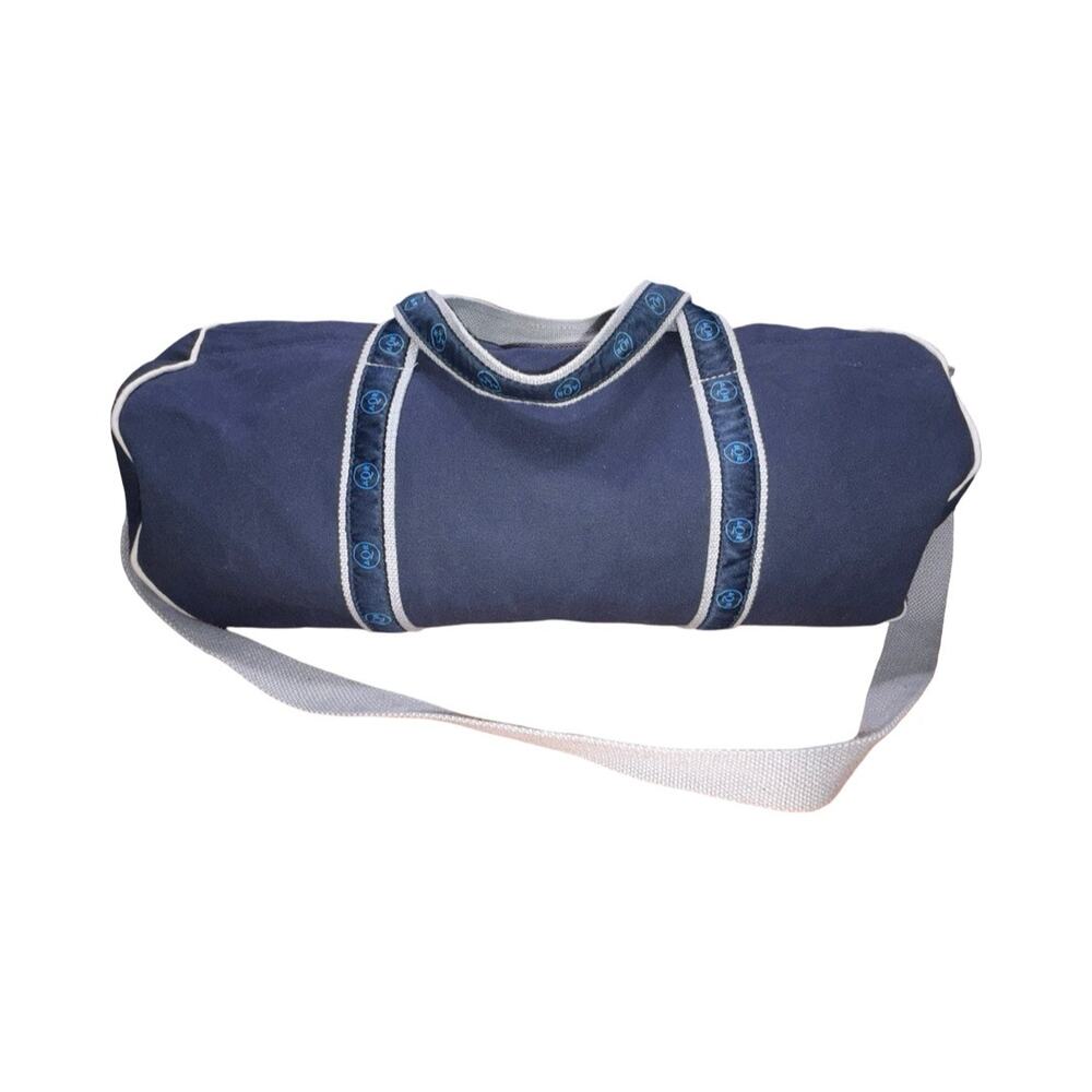 AQR Capital Management Scarborough & Tweed Navy Blue Canvas Duffle Banker Bag